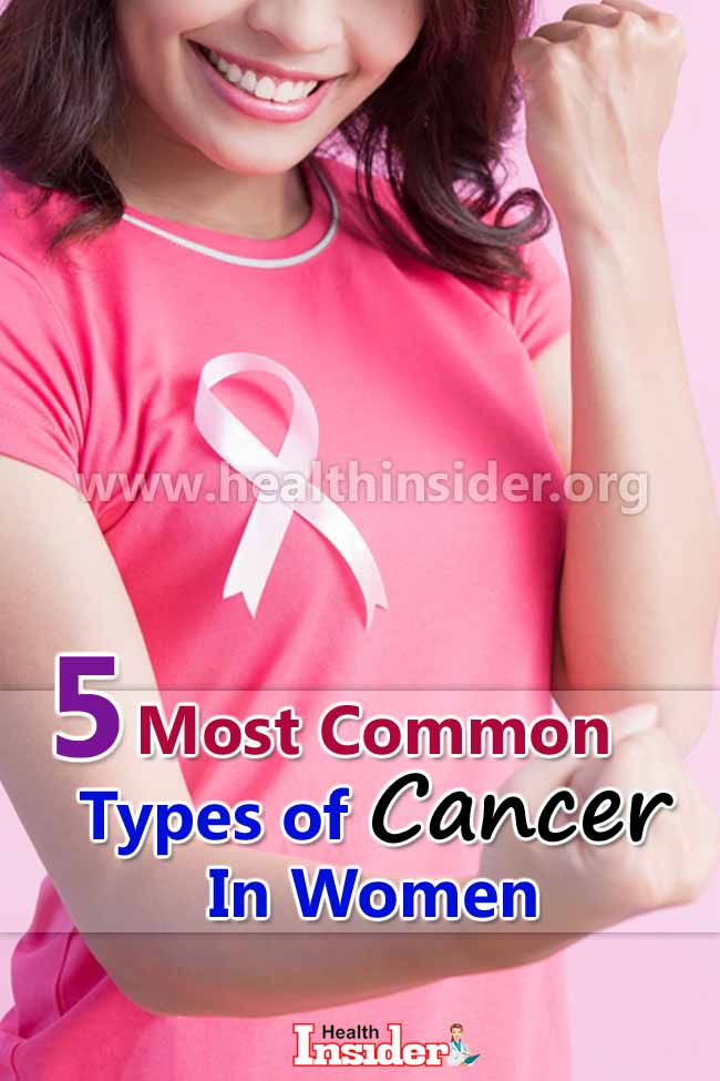 Here is a look at the 5 most common cancers in women and steps you can take to help find these diseases early. #cancertreatment #cancersymptom