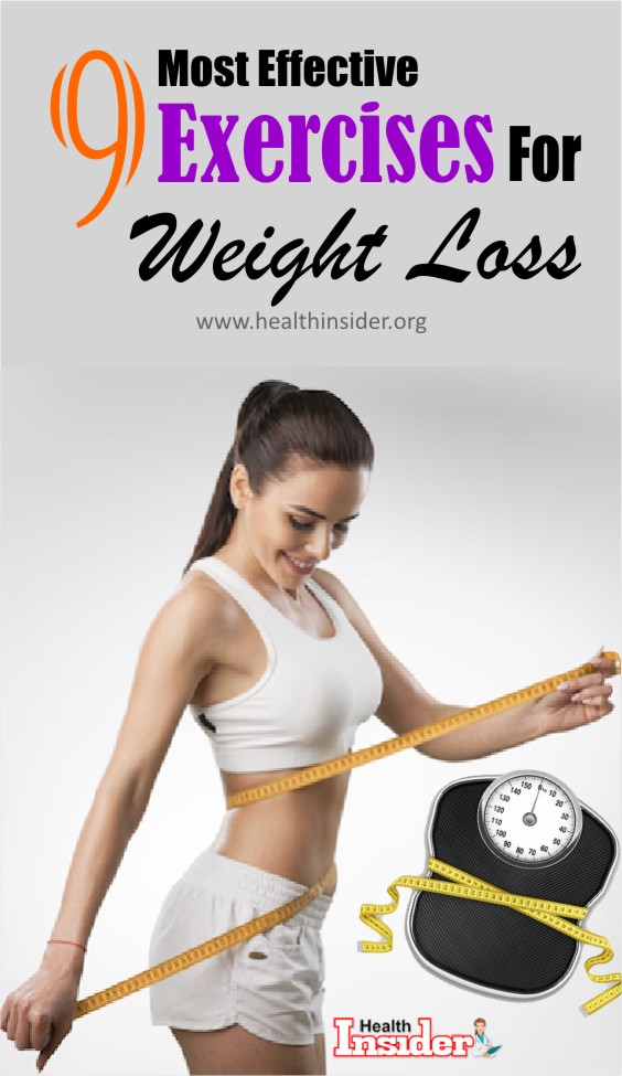 Here are the 9 most effective exercises for weight loss. #exercisestolosebellyfatfast #weightloss